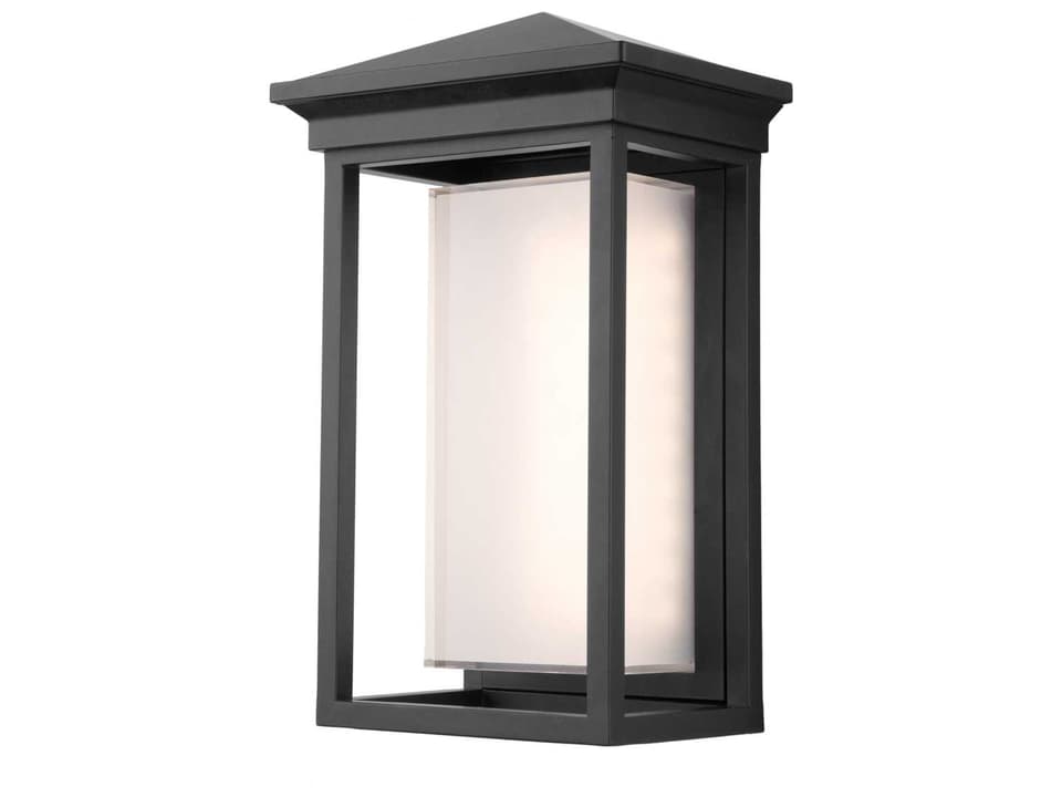 Overbrook 1-Light Integrated LED Outdoor Wall Sconce in Black