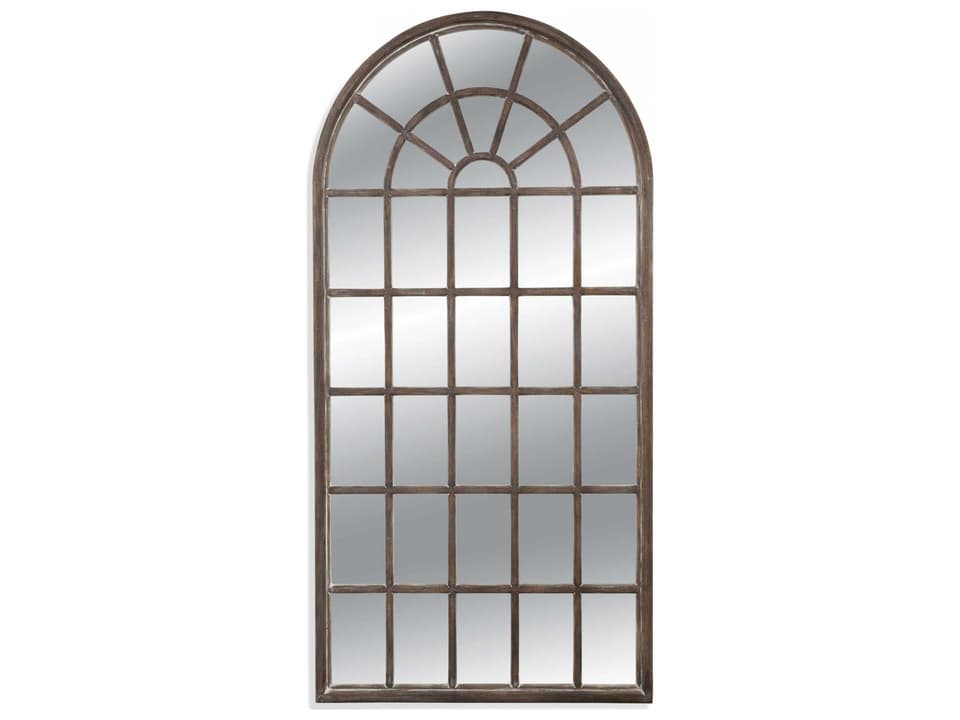 Berwyn Arched Floor Mirror in Weathered Brown