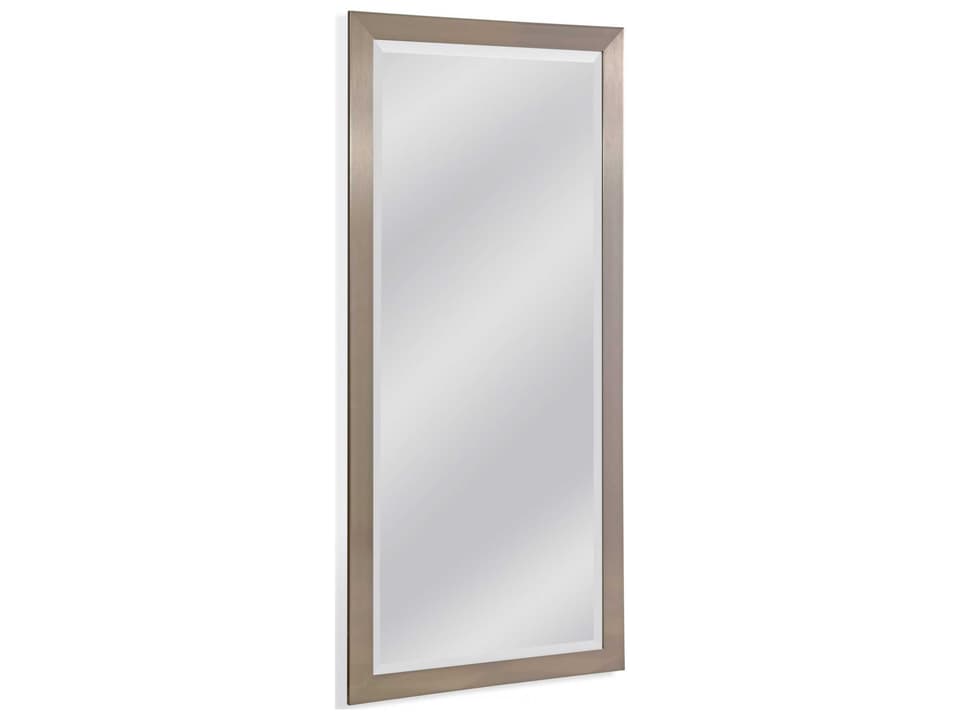 Stainless Rectangle Floor Mirror in Polished Chrome