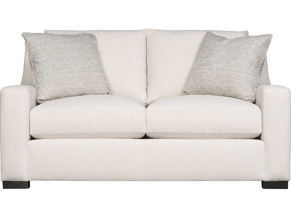 Germain 2-Seat Fabric Loveseat in Mocha White