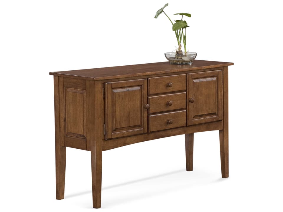 Hues Transitional Rubberwood Buffet with 3 Drawers and 2 Doors