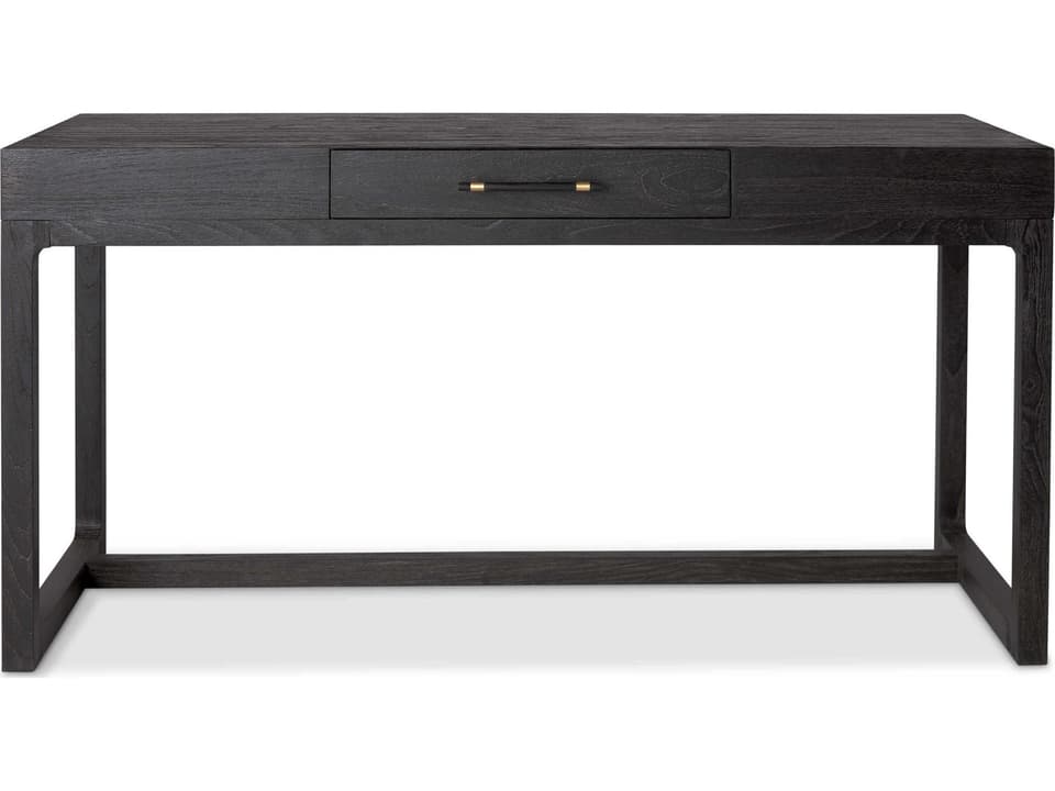 Asher Mink Brown Teak Wood Secretary Desk