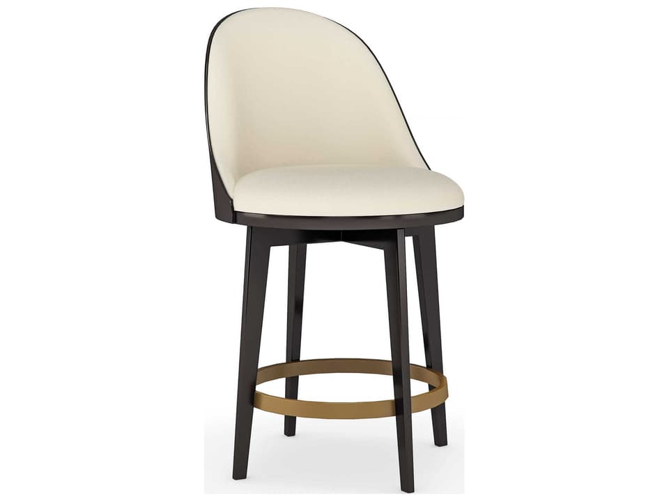 Classic Another Round Swivel Counter Stool in Dark Chocolate and Champagne Gold