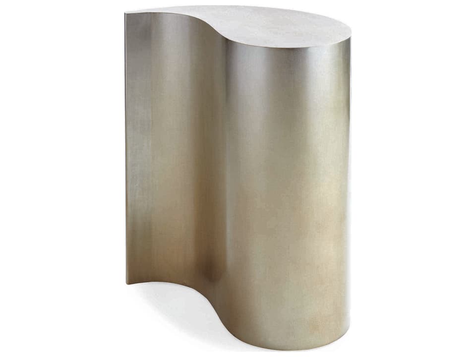 Classic End Quote Ombre Warm Silver Leaf Side Table