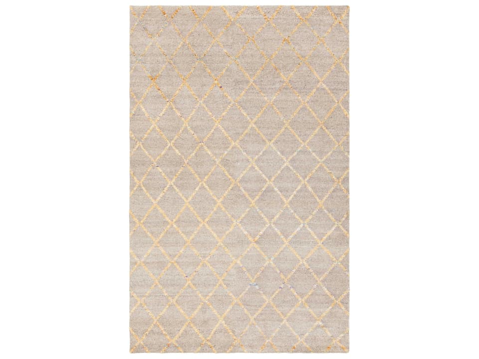 Aarushi AAR-44001 Hand Knotted Contemporary Wool Blend Area Rug in Beige Gold