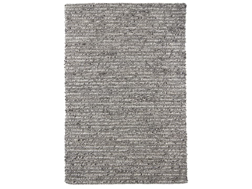 Anni Hand Woven New Zealand Wool Area Rug in Grey