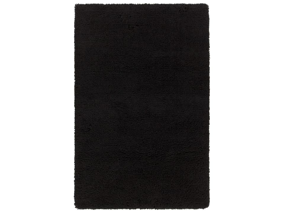 Bella Black Polyester Rectangular Hand-Woven Area Rug 7 ft 9 in x 10 ft 6 in