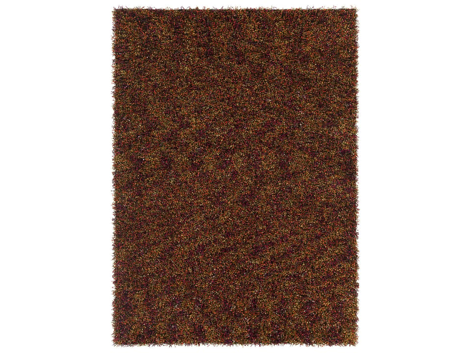 Blossom Hand Woven Polyester Area Rug in Red with Orange Accents