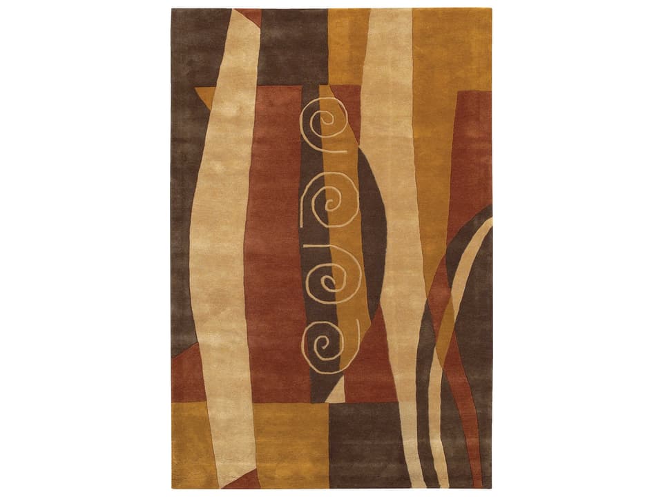 Daisa Hand Tufted New Zealand Wool Area Rug in Multi with Abstract Pattern