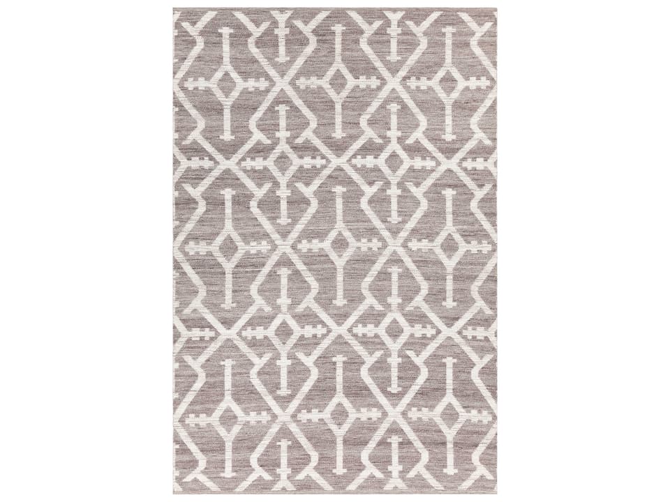 Dani Hand-Woven Recycled Polyester Area Rug in Brown and Beige
