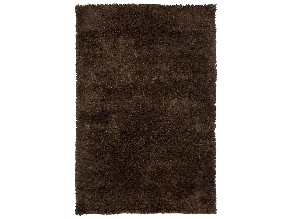 Dior Hand-Woven Shag Area Rug in Brown