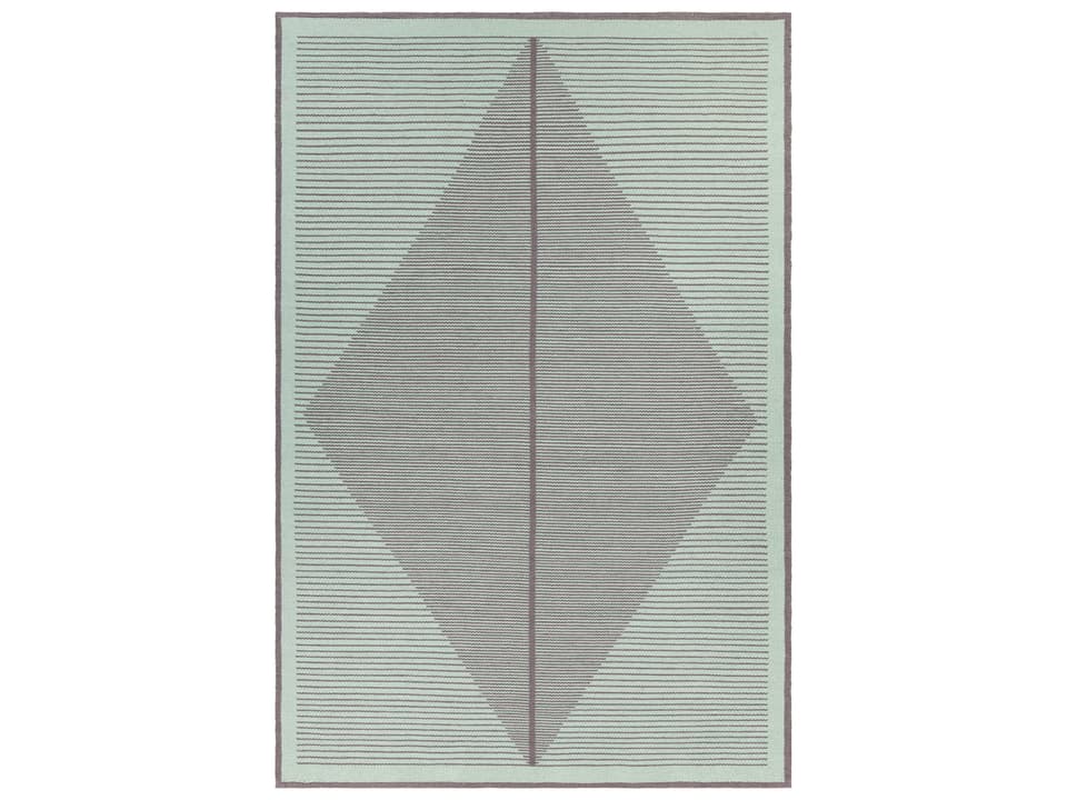 Elyza Hand-Woven Recycled Polyester Indoor Outdoor Area Rug in Green and Grey