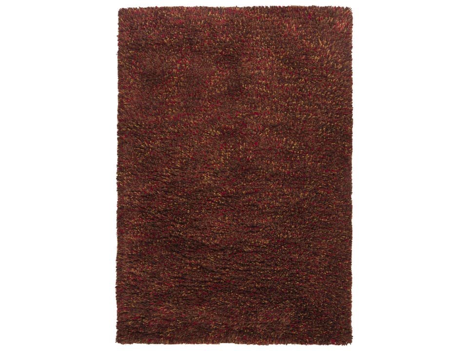 Estilo Hand-Woven Wool and Polyester Area Rug in Red Yellow Violet