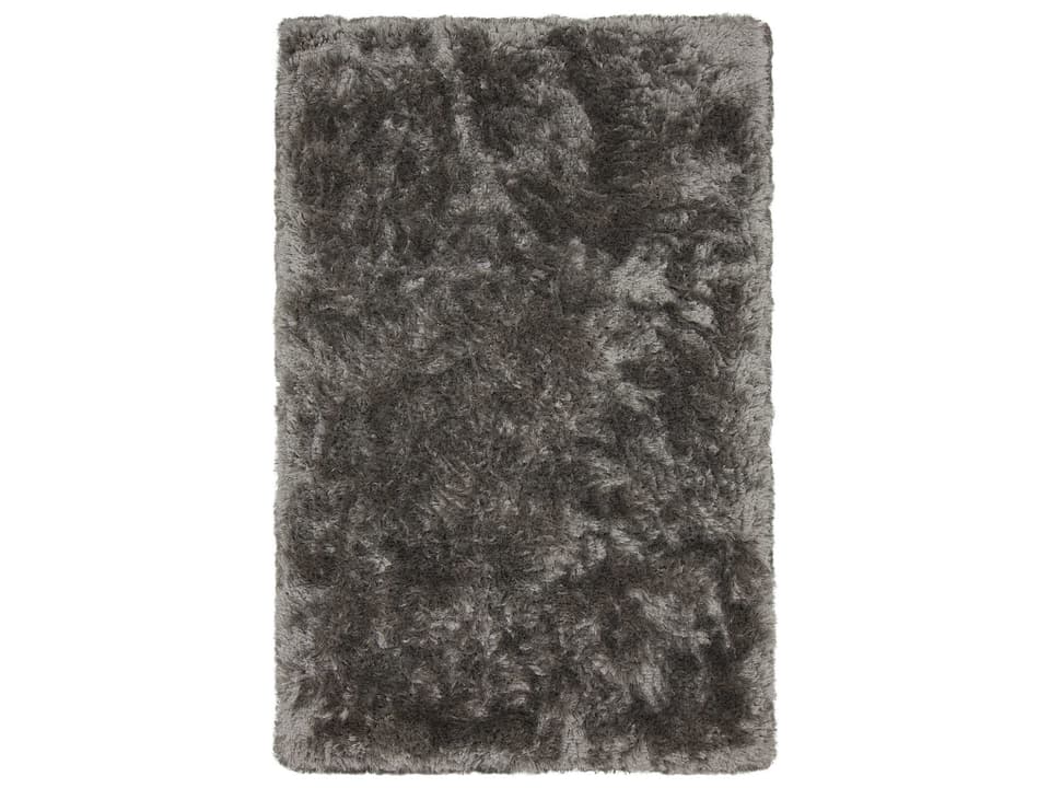 Giulia Polyester Hand Woven Shag Area Rug in Grey