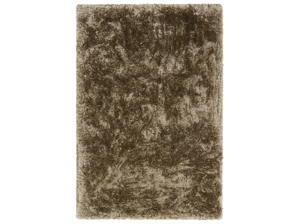 Giulia Polyester Shag Area Rug in Taupe