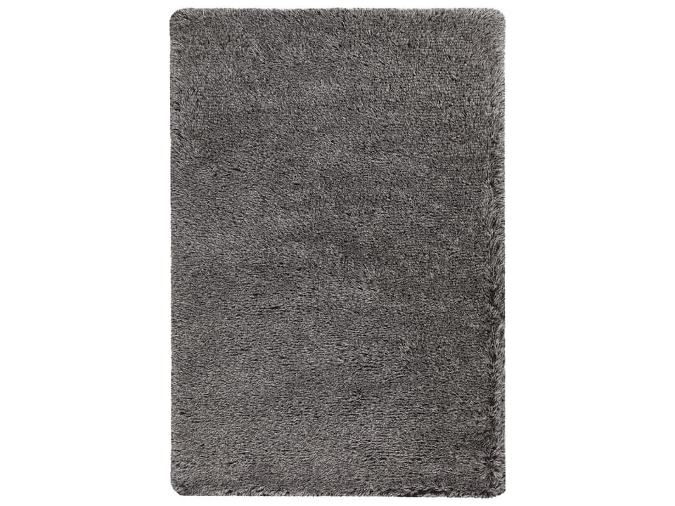 Joni Contemporary Shag Area Rug Polyester Silver and Black