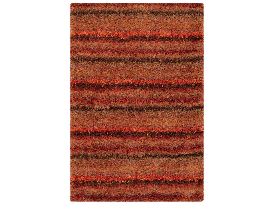 Kubu Hand-Woven Polyester Shag Area Rug in Multi-Color