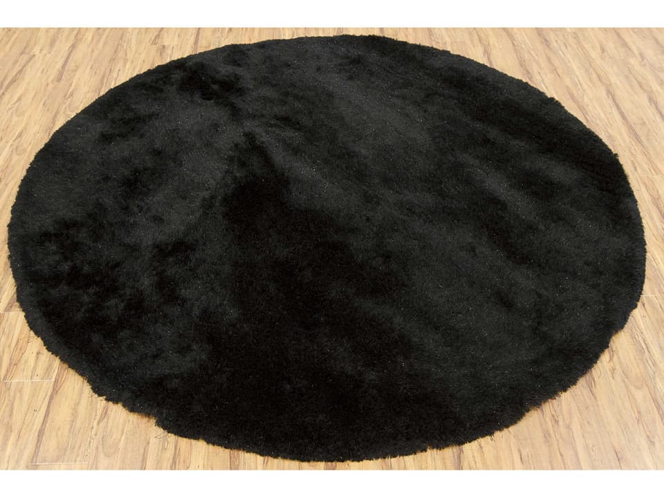 Mercury Hand-Woven Polyester Round Area Rug