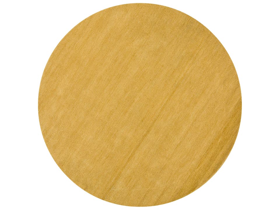 Metro Round Area Rug in Hand Tufted Wool Orange