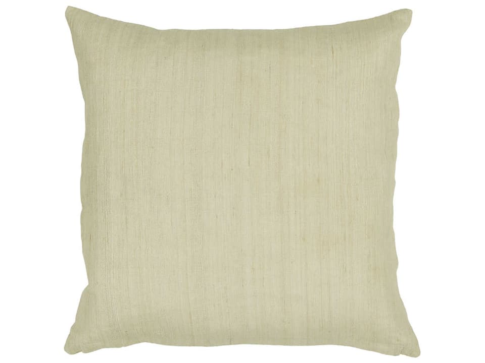 CUS-28029 Tussar Silk Handmade Accent Pillow in Natural