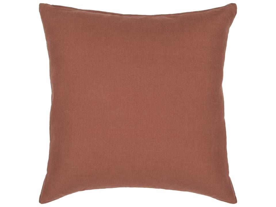 Rust Linen 22-Inch Square Accent Pillow
