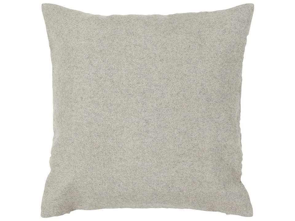 Wool Handmade Square Accent Pillow Grey 18 x 18 Inch