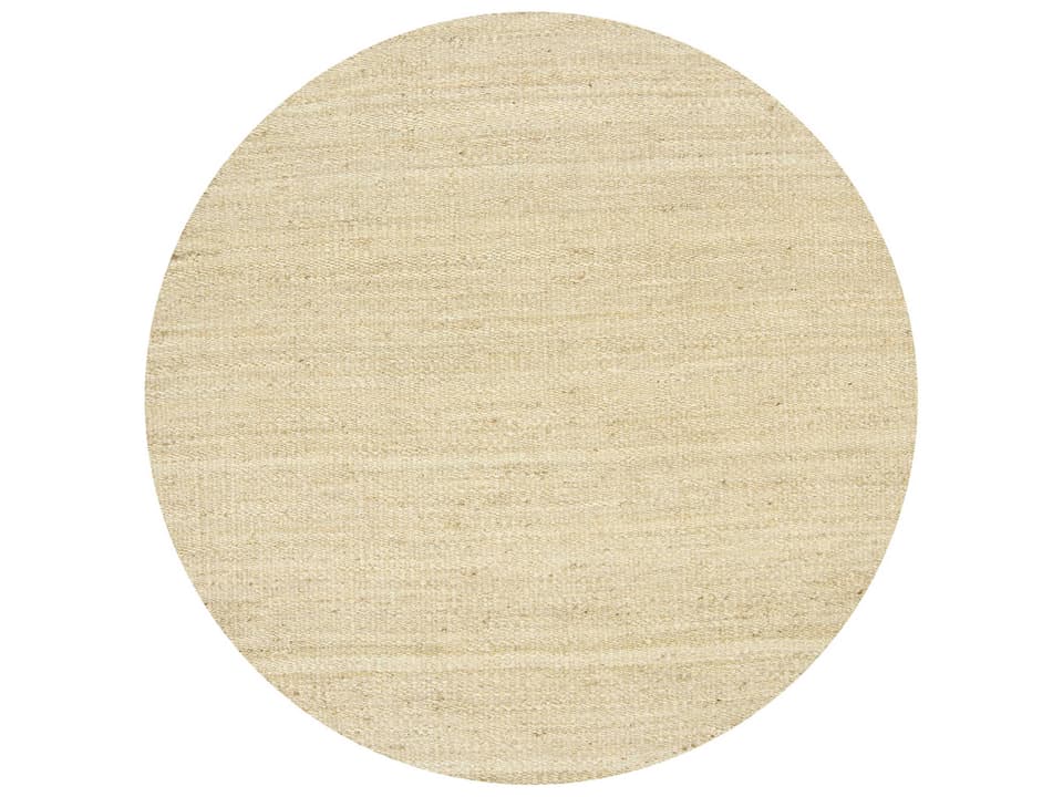 Saket 7 ft 9 in Round Jute Area Rug in Natural Tan