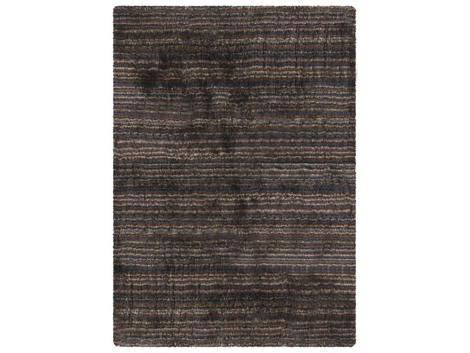 Savona Blue Beige Burgundy Hand Woven Shag Area Rug