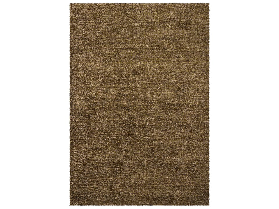 Sterling Hand Woven Wool and Polyester Shag Area Rug in Beige Green Violet