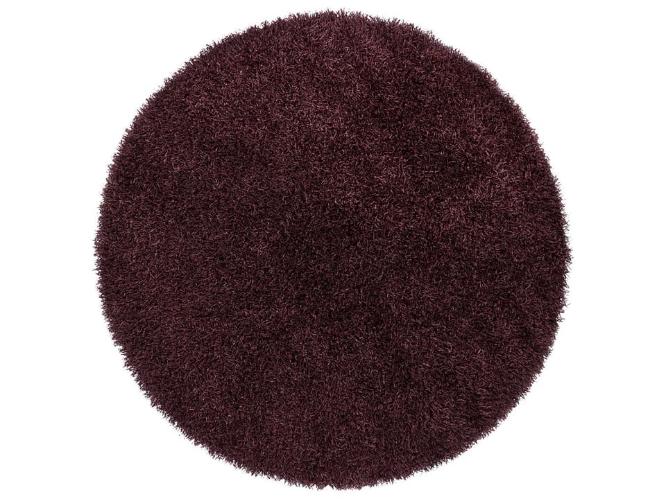 Zara 7-Foot 9-Inch Round Hand-Woven Polyester Area Rug in Plum