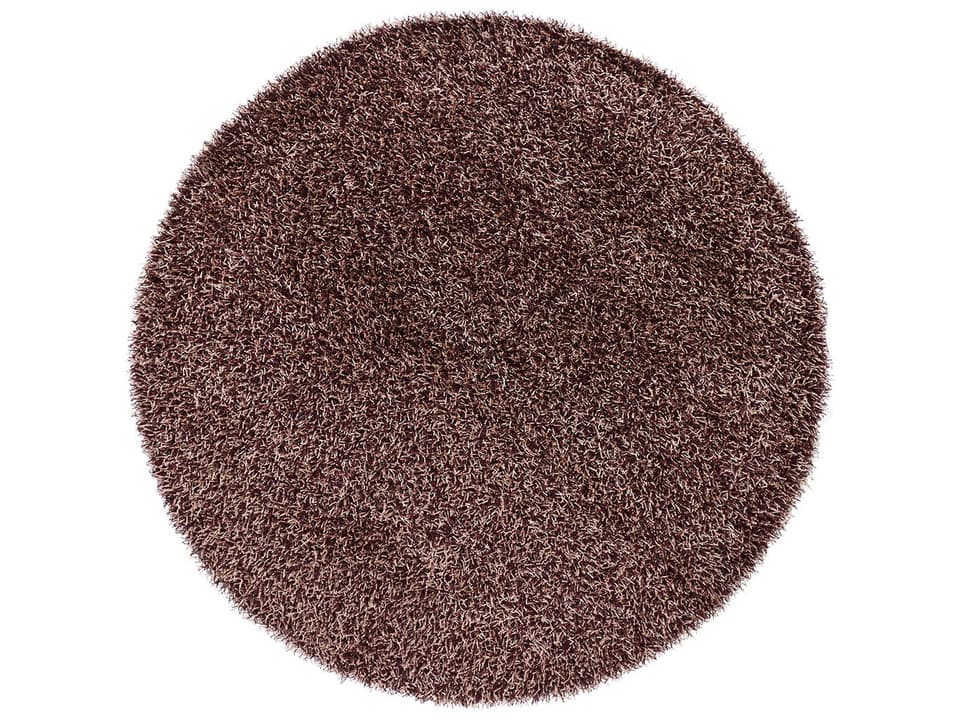 Zara Hand-Woven Polyester Shag Round Area Rug