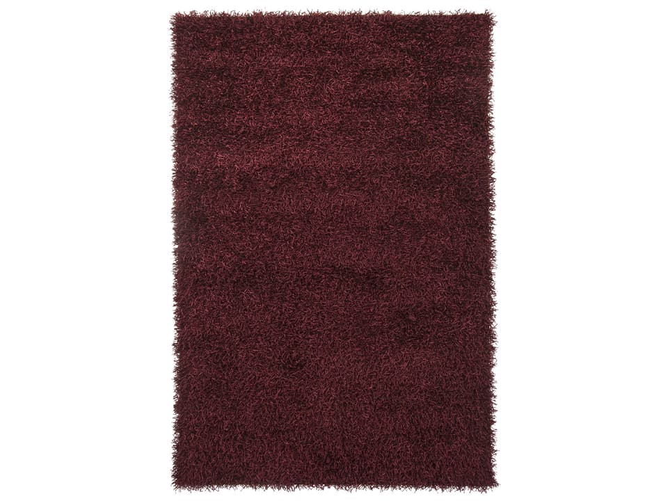 Zara Hand Woven Shag Area Rug in Plum
