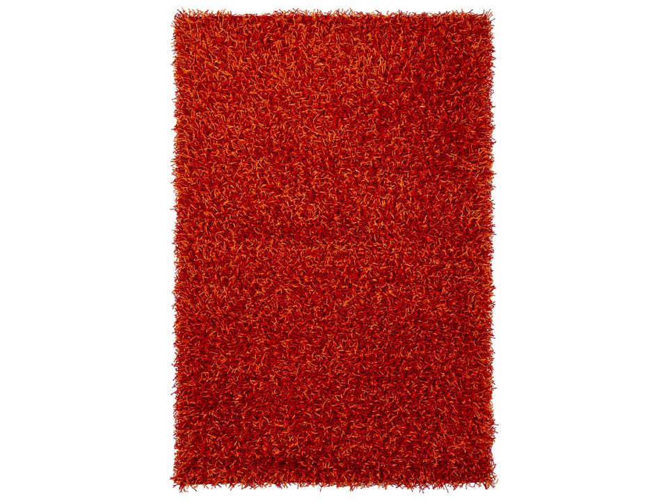 Zara Hand-Woven Polyester Area Rug in Vibrant Red with 1.5 Inch Pile