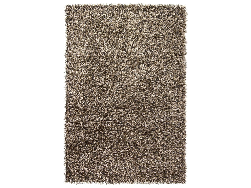 Zara Hand-Woven Shag Area Rug in Black Cream and Olive