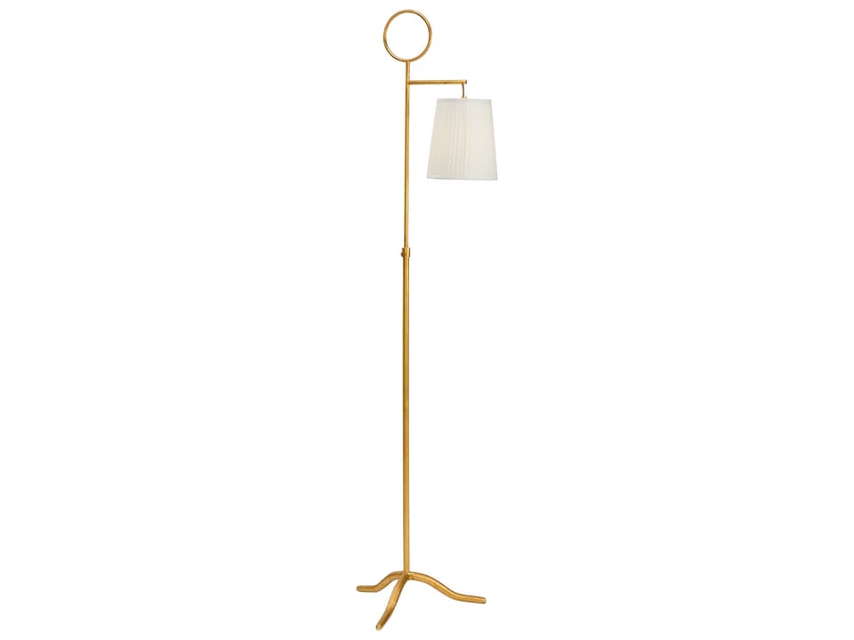 Charlotte Floor Lamp in Antique Gold Leaf Steel