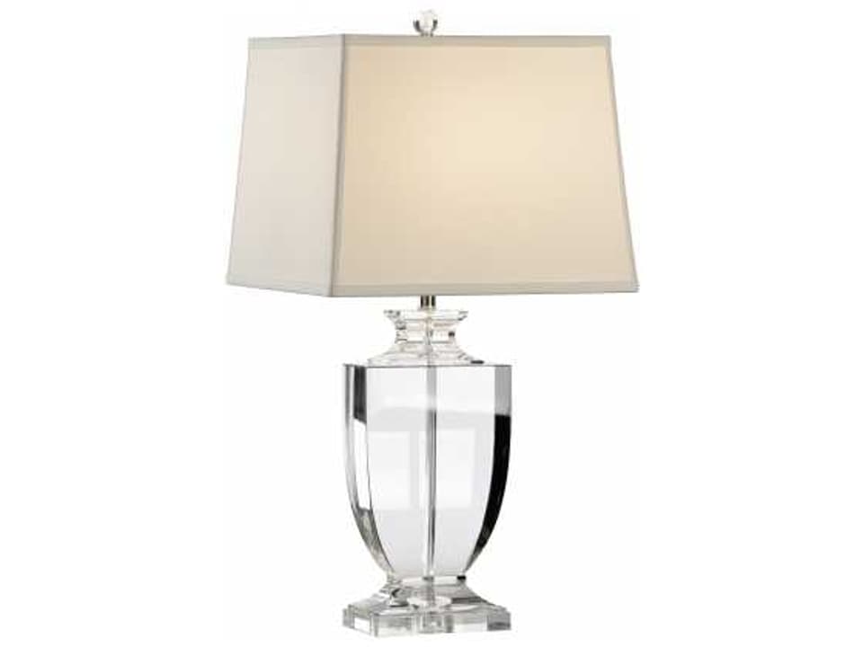 Durham Crystal Table Lamp with Polished Nickel Accents