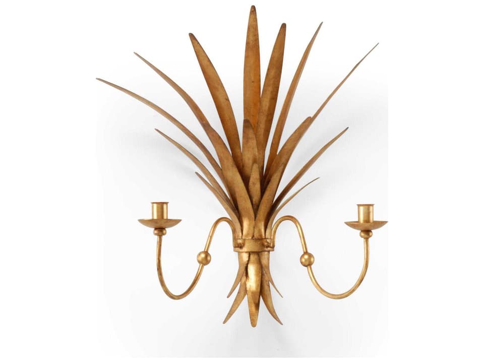 Wheat Wall Sconce Old Gold Iron Decorative Candle Holder