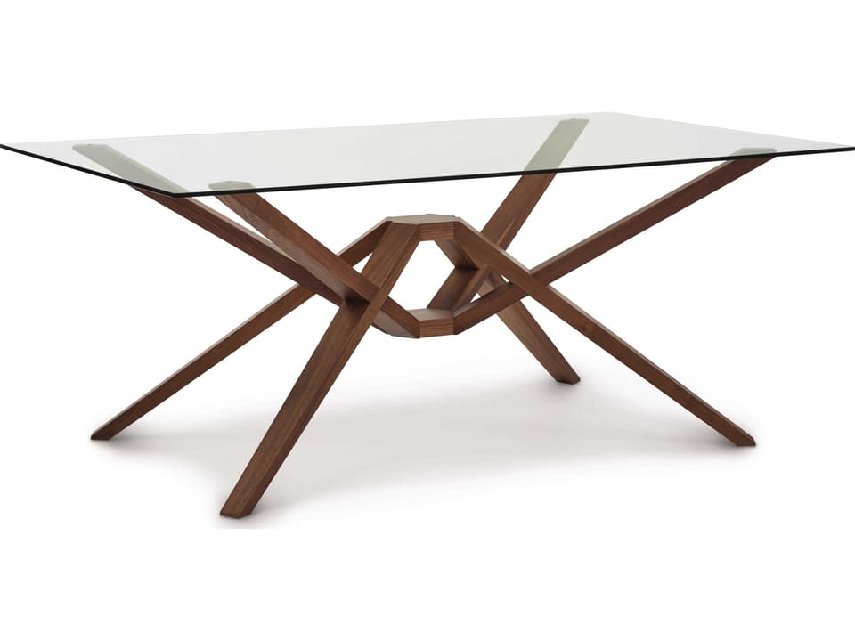 Exeter 72-Inch Rectangle Glass Dining Table