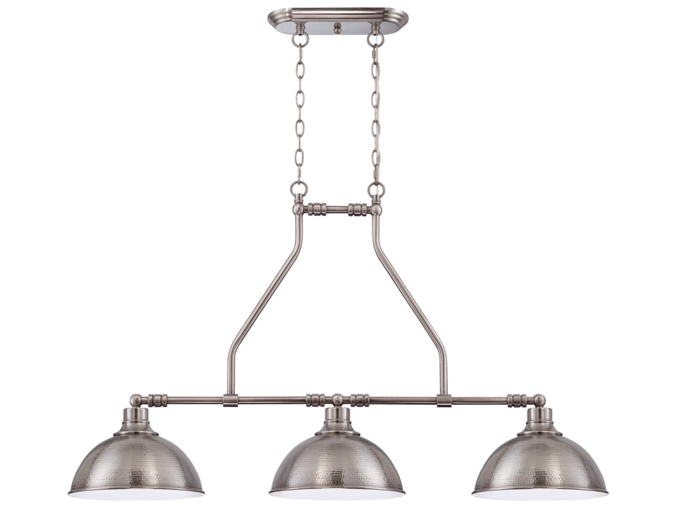 Timarron 3-Light Linear Island Pendant Light in Antique Nickel