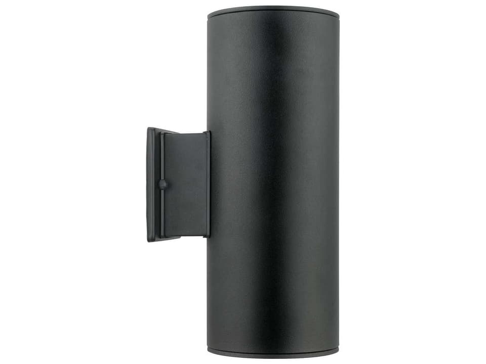 Ascoli 2-Light Outdoor Wall Sconce in Black with Clear Glass