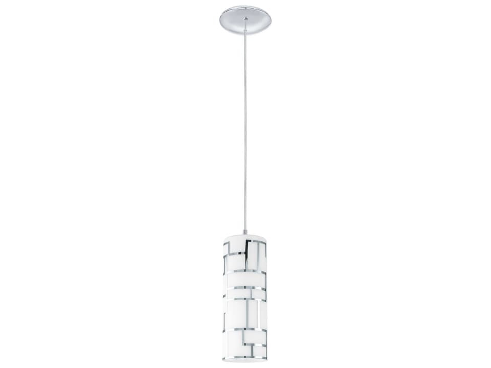 Bayman 1-Light Chrome Mini Pendant with White Glass