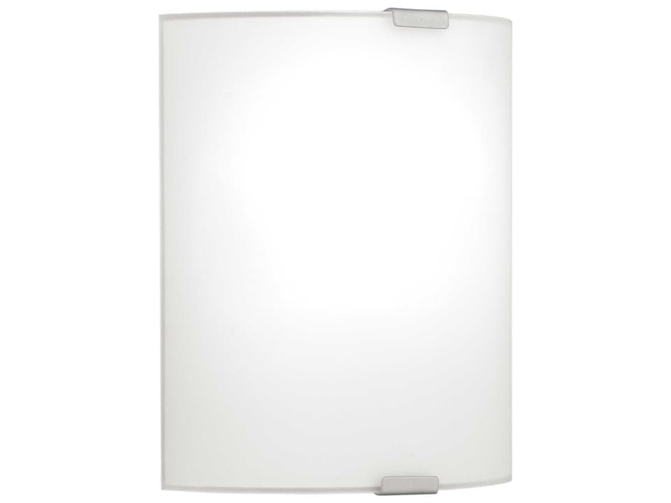Grafik 1-Light Curved Wall Sconce in Chrome with Satin Glass