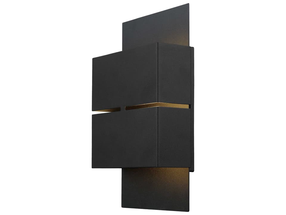 Kibea 2-Light LED Outdoor Wall Light in Matte Black
