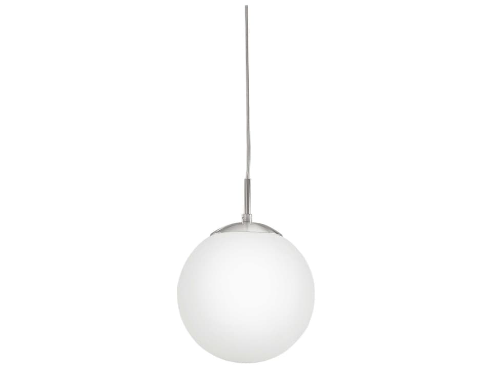 Rondo 1-Light Globe Pendant Light with Opal Glass in Matte Nickel
