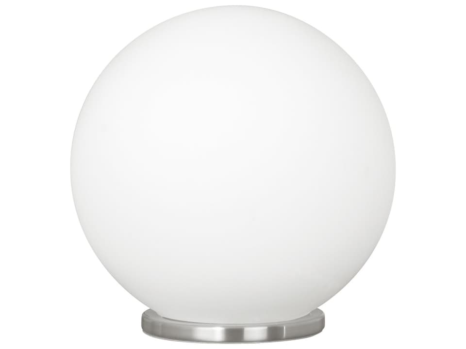 Rondo 1-Light Glass Ball Table Lamp in Silver