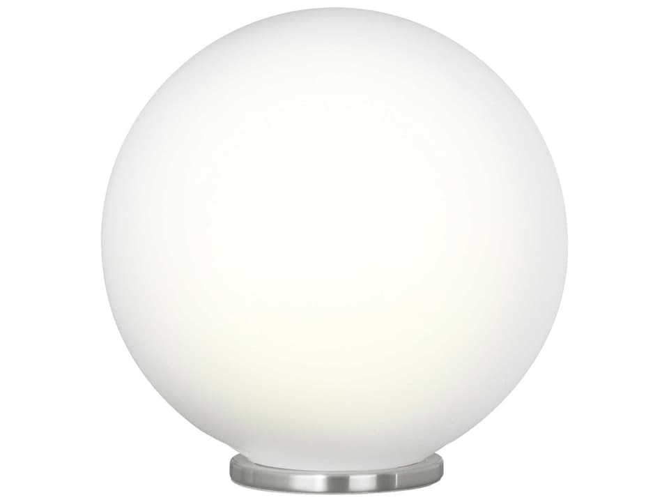 Rondo 1-Light Table Lamp in Silver with Opal Glass Shade