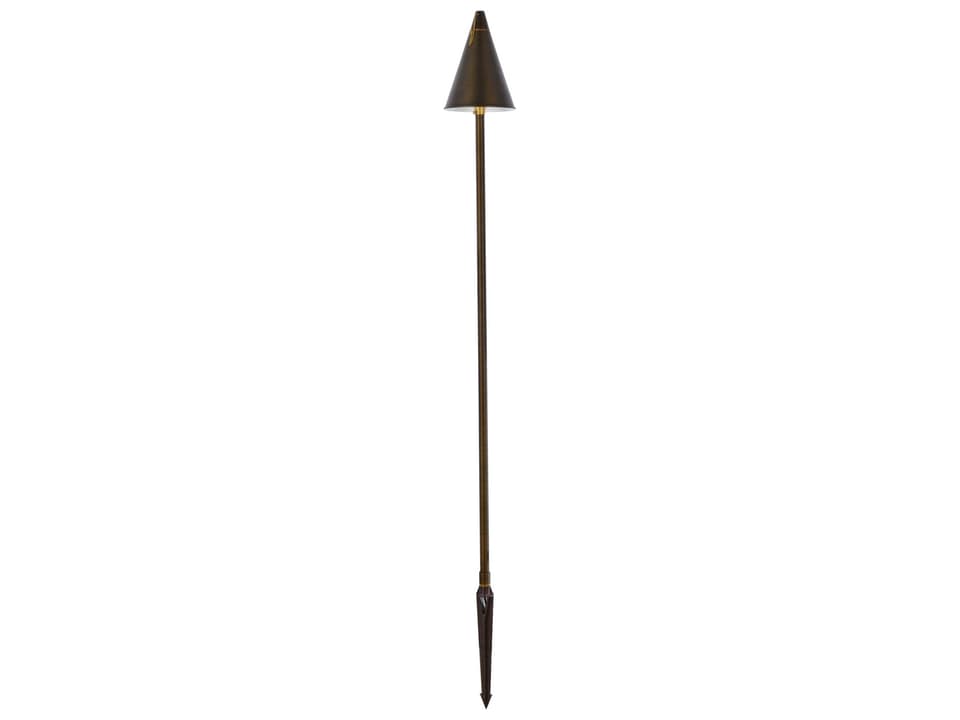 Chanterelle Outdoor Cast Brass Torch Path Light Antique Brass