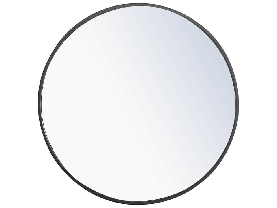 Eternity 24 Inch Round Mirror in Black Finish