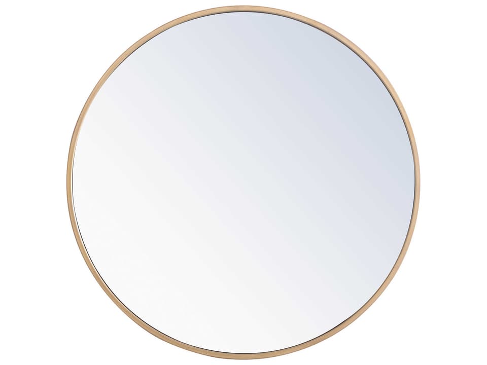 Eternity 24 Inch Round Wall Mirror in Brass