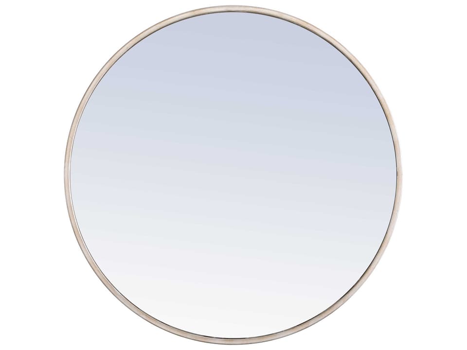 Eternity 24-Inch Round Wall Mirror in Silver
